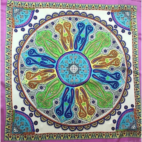 Wyoming Traders Wild Rag Charmeuse Byzantine Silk Western Scarf - 34.5"
